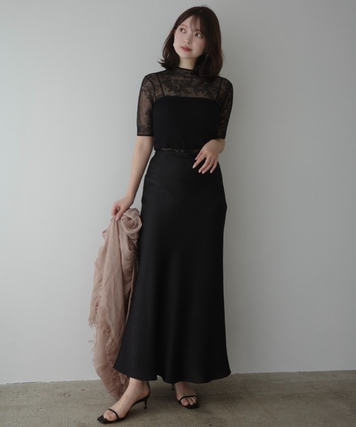 anuans（アニュアンス）の「ニットレースボディスーツ（その他トップス・レディース・ライトベージュ/ブラック・FREE）」の14枚目の写真