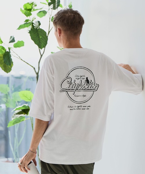 LB/S (エルビーエス)の「【ZERO STAIN/ゼロステイン】汗染みの目立ちにくいTシャツ ZEROSTAIN ロゴ アニマル バックプリント オーバーサイズTシャツ 防汚 UVカット 綿タッチ・厚手(Tシャツ/カットソー・メンズ・ブラック系その他2/ブルー系その他/ホワイト系その他/ホワイト系その他2・X-LARGE/LARGE/MEDIUM)」の1枚目の写真
