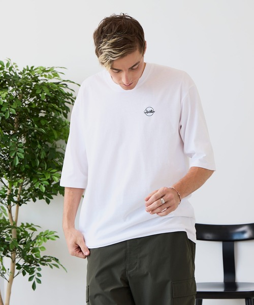 LB/S (エルビーエス)の「【ZERO STAIN/ゼロステイン】汗染みの目立ちにくいTシャツ ZEROSTAIN ロゴ アニマル バックプリント オーバーサイズTシャツ 防汚 UVカット 綿タッチ・厚手(Tシャツ/カットソー・メンズ・ブラック系その他2/ブルー系その他/ホワイト系その他/ホワイト系その他2・X-LARGE/LARGE/MEDIUM)」の11枚目の写真