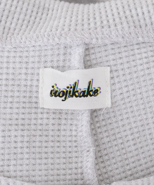 irojikake(イロジカケ)の「irojikake/イロジカケ PATCHWORK TOPS(Tシャツ/カットソー・レディース・グレー/チャコールグレー・SMALL)」の6枚目の写真