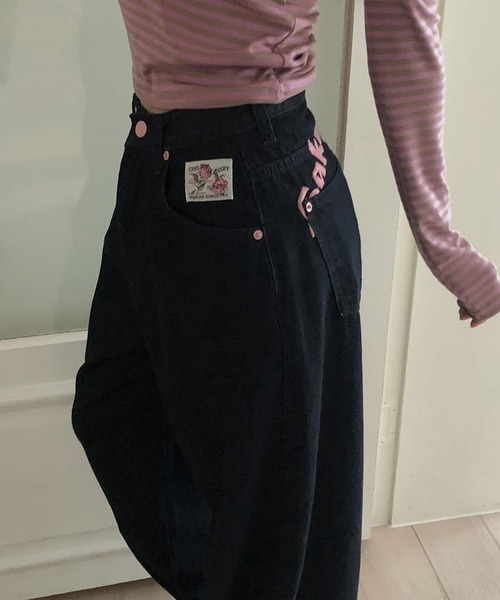 HALEY PESCA(ヘーリーペスカ)の「HALEY PESCA/バックポイントデニムパンツ(デニムパンツ・レディース・ブラック・LARGE/MEDIUM/SMALL)」の13枚目の写真