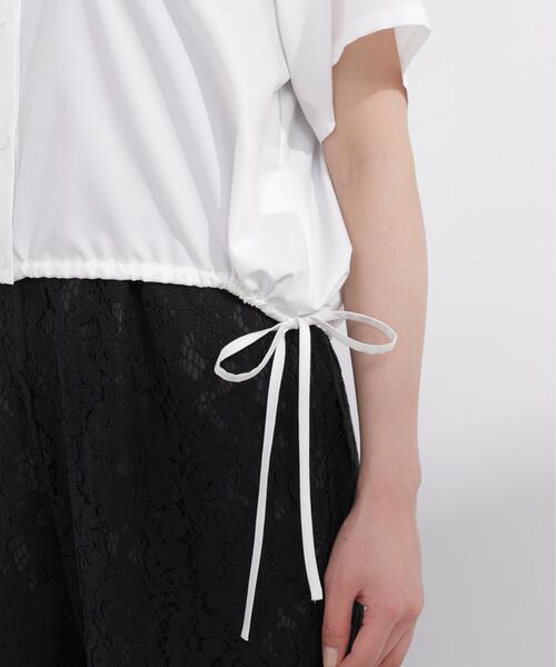 PROPORTION BODY DRESSING(プロポーションボディドレッシング)の「<E>ドロスト半袖シャツ / 1216117400(シャツ/ブラウス・レディース・ブルー/ホワイト/ブルー系その他・FREE)」の4枚目の写真