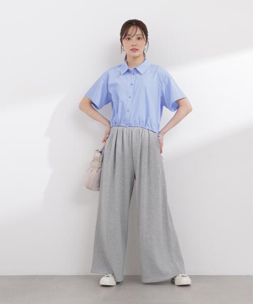 PROPORTION BODY DRESSING(プロポーションボディドレッシング)の「<E>ドロスト半袖シャツ / 1216117400(シャツ/ブラウス・レディース・ブルー/ホワイト/ブルー系その他・FREE)」の12枚目の写真