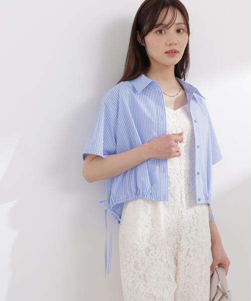 PROPORTION BODY DRESSING(プロポーションボディドレッシング)の「<E>ドロスト半袖シャツ / 1216117400(シャツ/ブラウス・レディース・ブルー/ホワイト/ブルー系その他・FREE)」の16枚目の写真