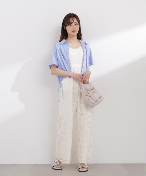 PROPORTION BODY DRESSING(プロポーションボディドレッシング)の「<E>ドロスト半袖シャツ / 1216117400(シャツ/ブラウス・レディース・ブルー/ホワイト/ブルー系その他・FREE)」の17枚目の写真
