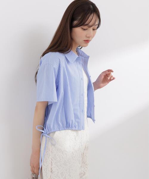 PROPORTION BODY DRESSING(プロポーションボディドレッシング)の「<E>ドロスト半袖シャツ / 1216117400(シャツ/ブラウス・レディース・ブルー/ホワイト/ブルー系その他・FREE)」の18枚目の写真