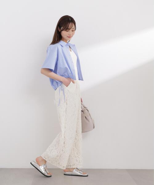 PROPORTION BODY DRESSING(プロポーションボディドレッシング)の「<E>ドロスト半袖シャツ / 1216117400(シャツ/ブラウス・レディース・ブルー/ホワイト/ブルー系その他・FREE)」の21枚目の写真