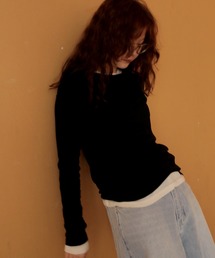 cheriella | 【cheriella】ベーシックシアーロングスリーブトップス BASIC SHEER LONG SLEEVE TOP(Tシャツ/カットソー)