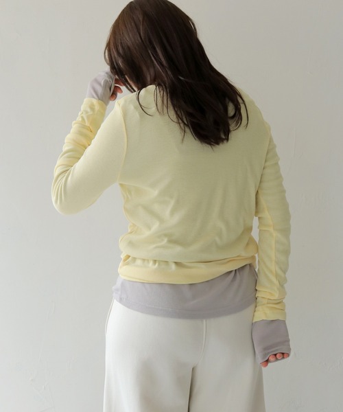 cheriella(シェリエラ)の「【cheriella】ベーシックシアーロングスリーブトップス BASIC SHEER LONG SLEEVE TOP(Tシャツ/カットソー・レディース・ライトブルー/ブラック/イエロー/ライトグレー/オフホワイト・FREE)」の20枚目の写真