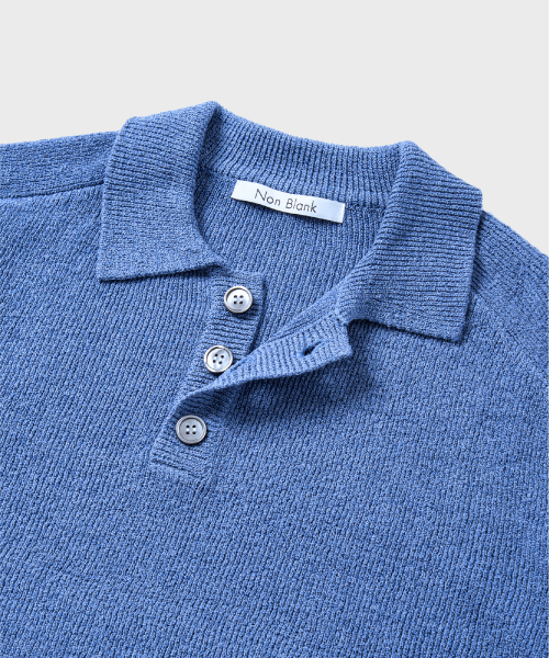 NONBLANK(ノンブランク)の「ラグランハーフスリーブカラー ニット_MELANGE BLUE(ニット/セーター・レディース・その他・MEDIUM/SMALL/LARGE/X-LARGE)」の3枚目の写真