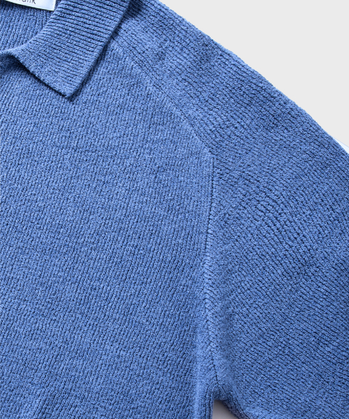 NONBLANK(ノンブランク)の「ラグランハーフスリーブカラー ニット_MELANGE BLUE(ニット/セーター・レディース・その他・MEDIUM/SMALL/LARGE/X-LARGE)」の4枚目の写真