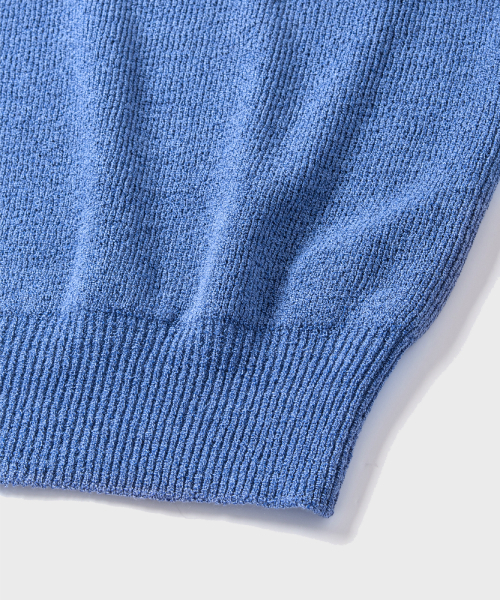 NONBLANK(ノンブランク)の「ラグランハーフスリーブカラー ニット_MELANGE BLUE(ニット/セーター・レディース・その他・MEDIUM/SMALL/LARGE/X-LARGE)」の6枚目の写真