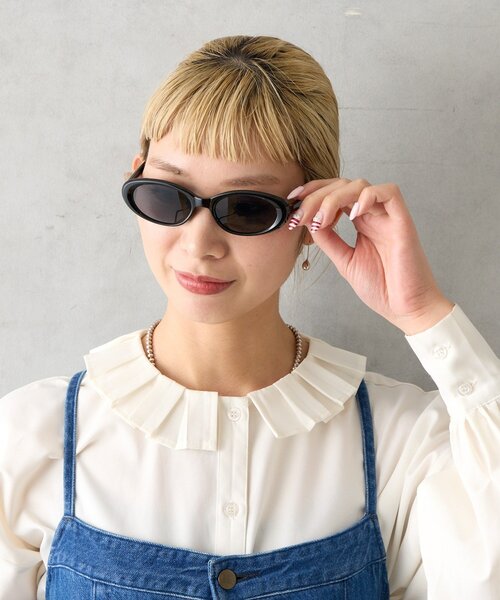 BIRTHDAY BAR（バースデイバー）の「オーバルサングラス（サングラス・レディース・クリア/ブラック・0）」の2枚目の写真