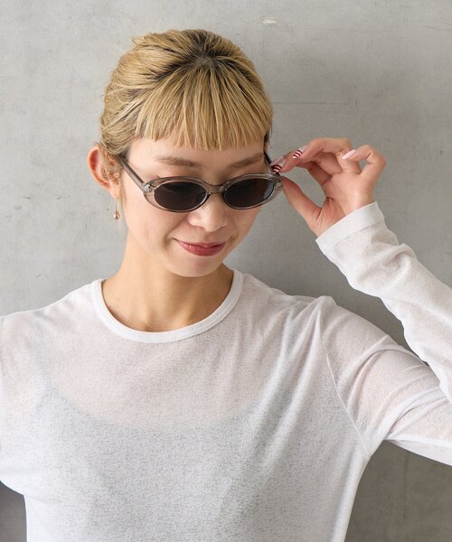 BIRTHDAY BAR（バースデイバー）の「オーバルサングラス（サングラス・レディース・クリア/ブラック・0）」の5枚目の写真