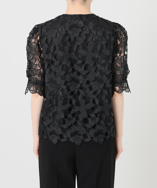 VERMEIL par iena（ヴェルメイユパーイエナ）の「Cutwork Lace ブラウス（シャツ/ブラウス・レディース・ブラック/サックスブルー・FREE）」の16枚目の写真