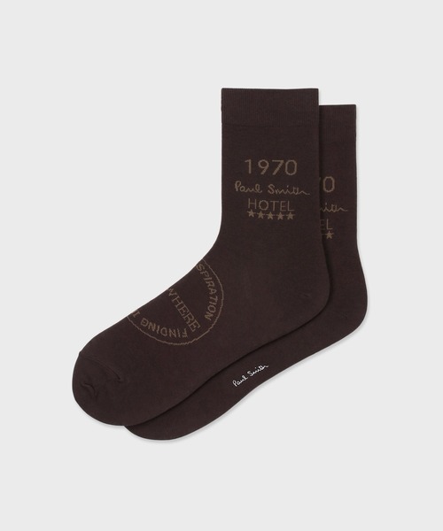 Paul Smith(ポールスミス)の「“Hotel Keyring” ミディアムソックス【160645 MD2】(ソックス/靴下・メンズ・ダークブラウン/ネイビー・25-27)」の3枚目の写真