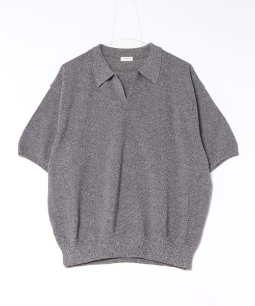 crepuscule（クレプスキュール）の「crepuscule | 鹿の子 スキッパーポロシャツ MEN（ポロシャツ・メンズ・オートミール/グレー系その他/ブラウン系その他・2/1）」の2枚目の写真