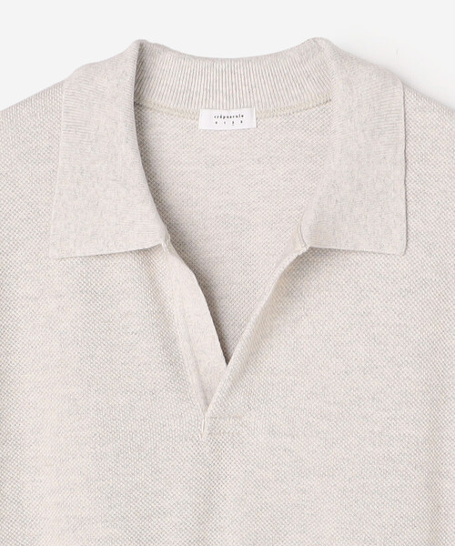 crepuscule(クレプスキュール)の「crepuscule | 鹿の子 スキッパーポロシャツ MEN(ポロシャツ・メンズ・オートミール/グレー系その他/ブラウン系その他・2/1)」の10枚目の写真