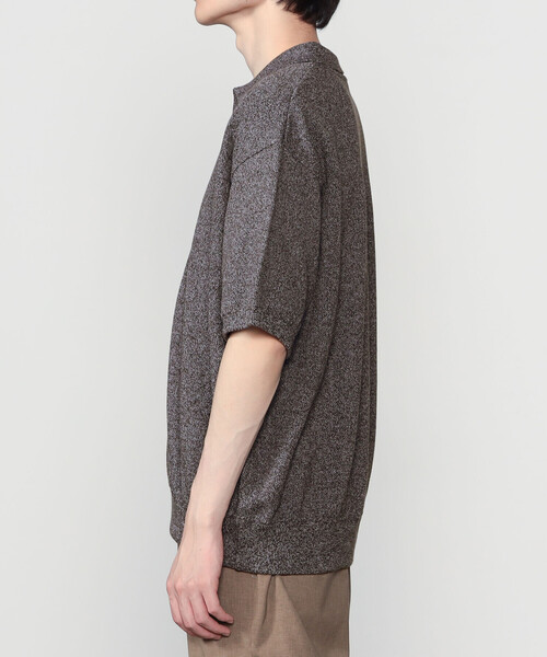 crepuscule(クレプスキュール)の「crepuscule | 鹿の子 スキッパーポロシャツ MEN(ポロシャツ・メンズ・オートミール/グレー系その他/ブラウン系その他・2/1)」の6枚目の写真