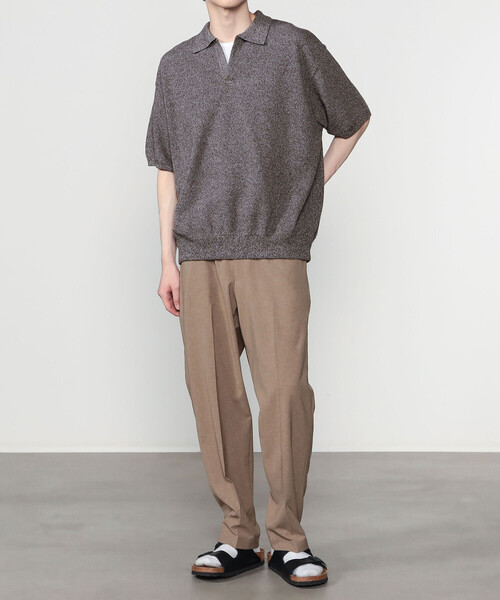 crepuscule(クレプスキュール)の「crepuscule | 鹿の子 スキッパーポロシャツ MEN(ポロシャツ・メンズ・オートミール/グレー系その他/ブラウン系その他・2/1)」の4枚目の写真