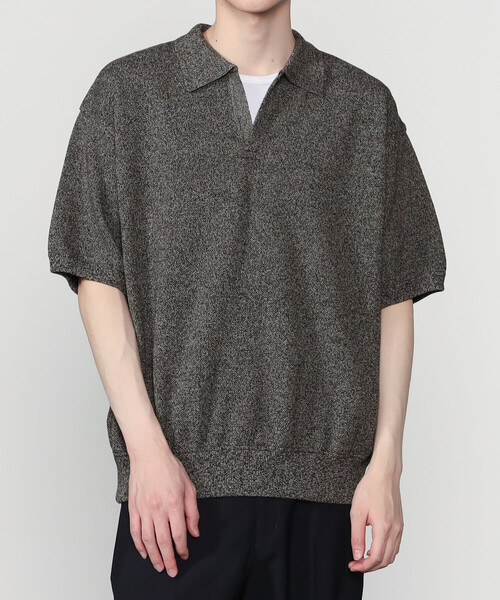 crepuscule ポロシャツ crepuscule | 鹿の子 スキッパーポロシャツ MEN（ポロシャツ