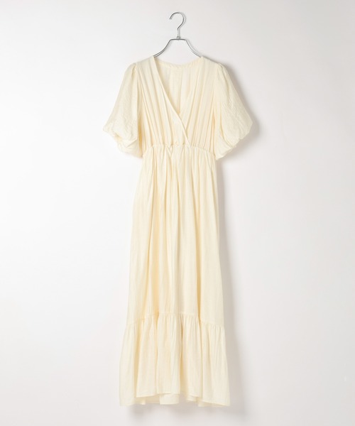 Heather(ヘザー)の「復刻 バックシャンカシュクールワンピース 672597(ワンピース・レディース・アイボリー/ブラック/ブラック系その他・M/S)」の21枚目の写真