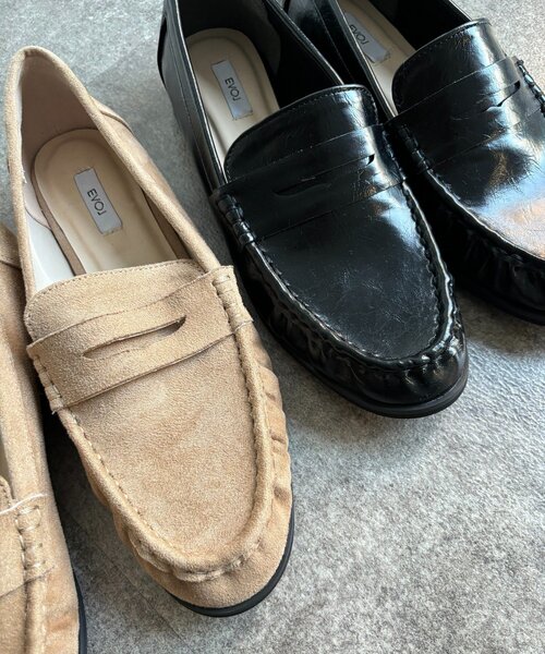 DouDou（ドゥドゥ）の「ソフトギャザーローファー（その他シューズ・レディース・ベージュ/ブラック・23.5cm/24.5cm/24cm）」の9枚目の写真