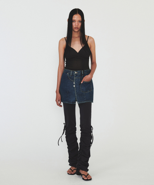 DIAGONAL（ダイアゴナル）の「WRAP DENIM MINI SKIRT (blue)（スカート・レディース・その他・S/M）」の4枚目の写真