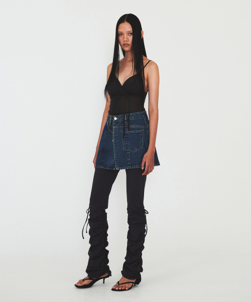 DIAGONAL（ダイアゴナル）の「WRAP DENIM MINI SKIRT (blue)（スカート・レディース・その他・S/M）」の5枚目の写真