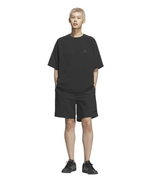 adidas(アディダス)の「【別注】アディダス adidas オーバーサイズフィット デニムルック ツイル スリーストライプス 半袖Tシ 限定コラボ(Tシャツ/カットソー・メンズ・ブラック/ホワイト・S/M/L/LL)」の6枚目の写真
