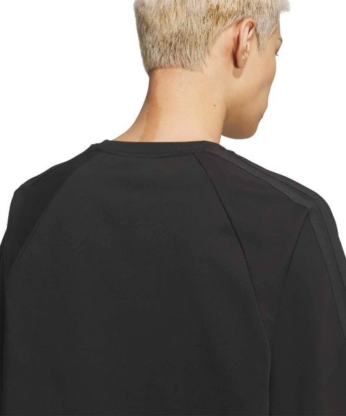 adidas(アディダス)の「【別注】アディダス adidas オーバーサイズフィット デニムルック ツイル スリーストライプス 半袖Tシ 限定コラボ(Tシャツ/カットソー・メンズ・ブラック/ホワイト・S/M/L/LL)」の4枚目の写真
