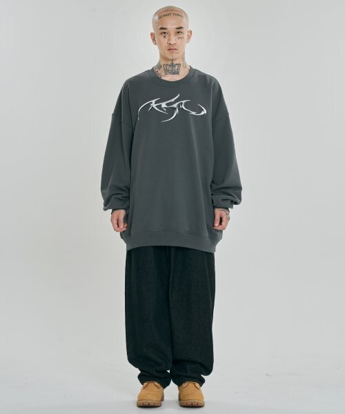 AJOBYAJO（アジョバイアジョ）の「[PBA] Tribal AJO Sweatshirt [CHARCOAL]（スウェット・レディース・その他・L/XL）」の4枚目の写真