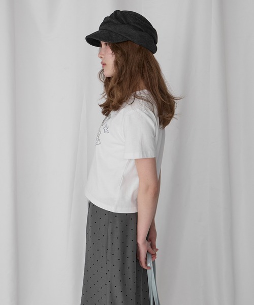 Unblend（アンブレンド）の「【Unblend】ラインストーン/アップリケ アソートモチーフ コンパクト半袖Tシャツ（Tシャツ/カットソー・レディース・スミクロ/パープル/ホワイト系/オフホワイト/ネイビー系・FREE）」の15枚目の写真