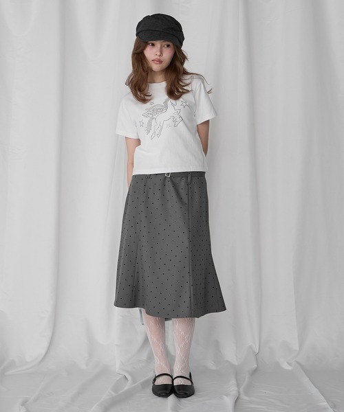 Unblend（アンブレンド）の「【Unblend】ラインストーン/アップリケ アソートモチーフ コンパクト半袖Tシャツ（Tシャツ/カットソー・レディース・スミクロ/パープル/ホワイト系/オフホワイト/ネイビー系・FREE）」の17枚目の写真