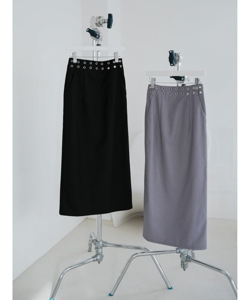 Katrin TOKYO(カトリーントーキョー)の「grommet I line maxi skirt(スカート・レディース・ブラック/ライラック・XS/S/M/S-Short)」の7枚目の写真