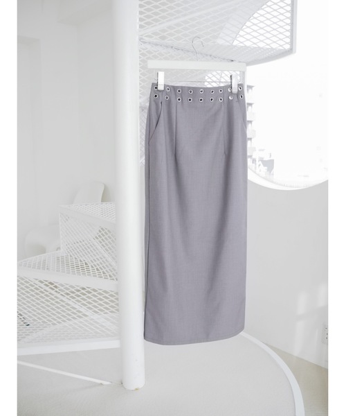 Katrin TOKYO(カトリーントーキョー)の「grommet I line maxi skirt(スカート・レディース・ブラック/ライラック・XS/S/M/S-Short)」の8枚目の写真