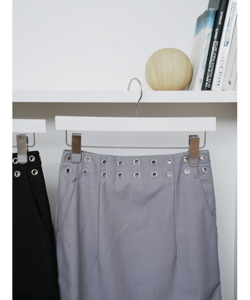 Katrin TOKYO(カトリーントーキョー)の「grommet I line maxi skirt(スカート・レディース・ブラック/ライラック・XS/S/M/S-Short)」の9枚目の写真