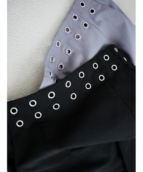 Katrin TOKYO(カトリーントーキョー)の「grommet I line maxi skirt(スカート・レディース・ブラック/ライラック・XS/S/M/S-Short)」の11枚目の写真
