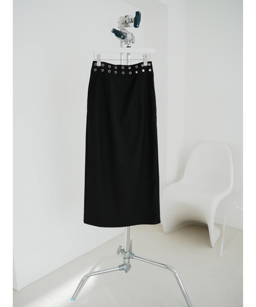 Katrin TOKYO(カトリーントーキョー)の「grommet I line maxi skirt(スカート・レディース・ブラック/ライラック・XS/S/M/S-Short)」の12枚目の写真