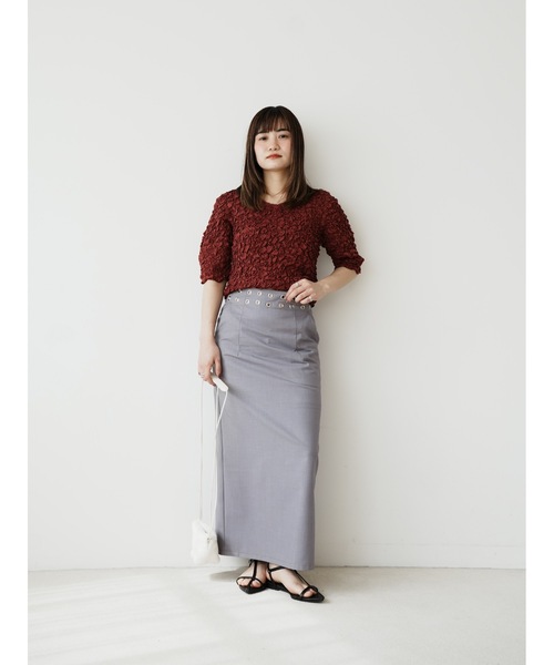 Katrin TOKYO(カトリーントーキョー)の「grommet I line maxi skirt(スカート・レディース・ブラック/ライラック・XS/S/M/S-Short)」の3枚目の写真