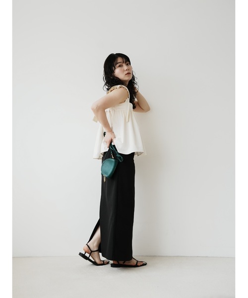 Katrin TOKYO(カトリーントーキョー)の「grommet I line maxi skirt(スカート・レディース・ブラック/ライラック・XS/S/M/S-Short)」の5枚目の写真
