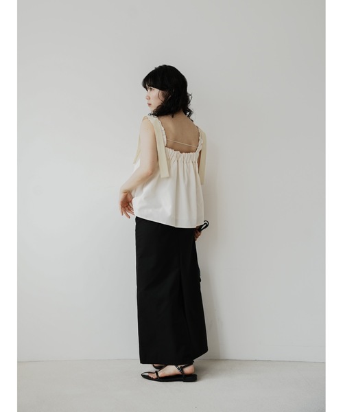 Katrin TOKYO(カトリーントーキョー)の「grommet I line maxi skirt(スカート・レディース・ブラック/ライラック・XS/S/M/S-Short)」の6枚目の写真