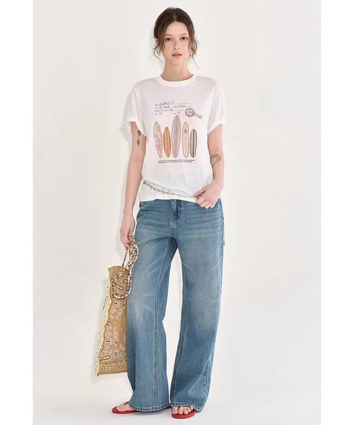 Fano Studios(ファノ ストゥディオズ)の「サーフボード グラフィック Tシャツ FX26S107【Fano Studios】【2026SS】(Tシャツ/カットソー・レディース・ホワイト・L/M/S)」の3枚目の写真