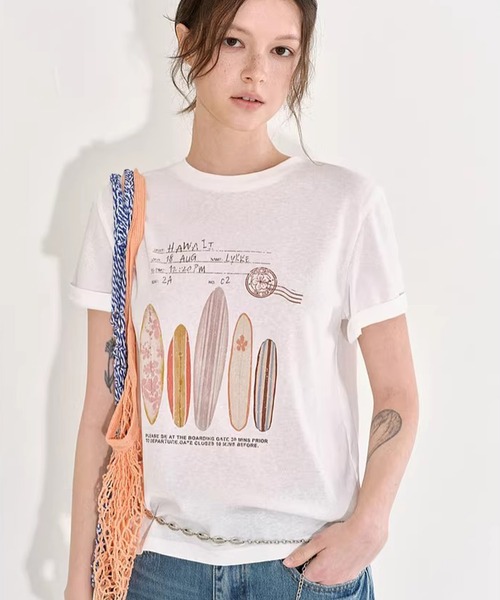 Fano Studios(ファノ ストゥディオズ)の「サーフボード グラフィック Tシャツ FX26S107【Fano Studios】【2026SS】(Tシャツ/カットソー・レディース・ホワイト・L/M/S)」の5枚目の写真