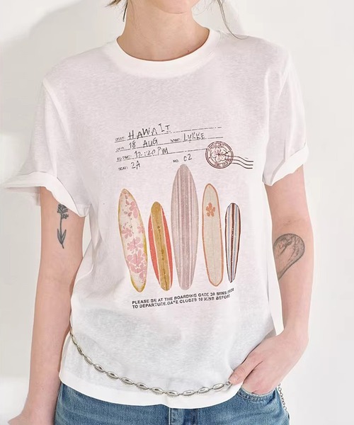 Fano Studios(ファノ ストゥディオズ)の「サーフボード グラフィック Tシャツ FX26S107【Fano Studios】【2026SS】(Tシャツ/カットソー・レディース・ホワイト・L/M/S)」の7枚目の写真