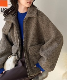 drawstring fleece zip-up jacket / ドロストフリースジップアップ