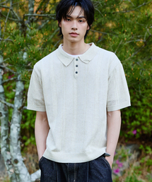 KNITTED（ニッティド）の「リネンスカシーカラー半袖ニット LINEN（ニット/セーター）」