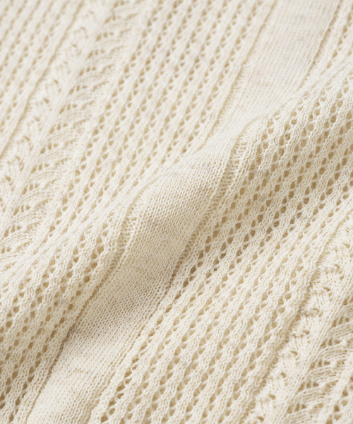 KNITTED（ニッティド）の「リネンスカシーカラー半袖ニット LINEN（ニット/セーター・レディース・その他・MEDIUM/LARGE/X-LARGE）」の6枚目の写真