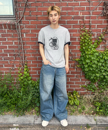 MAISON MINED（メゾンミネド）の「BACK-POINT DENIM PANTS MID BLUE（デニムパンツ）」