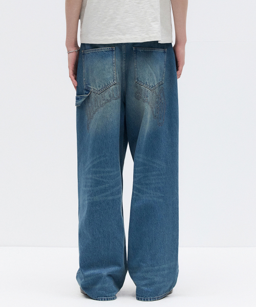 MAISON MINED(メゾンミネド)の「BACK-POINT DENIM PANTS MID BLUE(デニムパンツ・メンズ・その他・SMALL/MEDIUM/LARGE)」の9枚目の写真